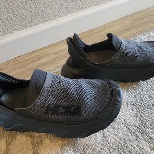 Hoka Women's Slip-On Knit Sneaker in Dark Gray